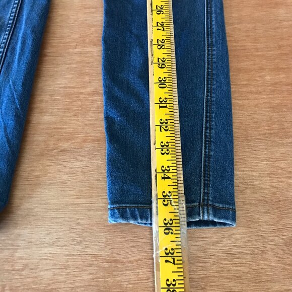 Free People Skinny Jeans Women 26 Blue Mid Rise Medium Wash Stretch Preppy 17251 - Picture 5 of 13